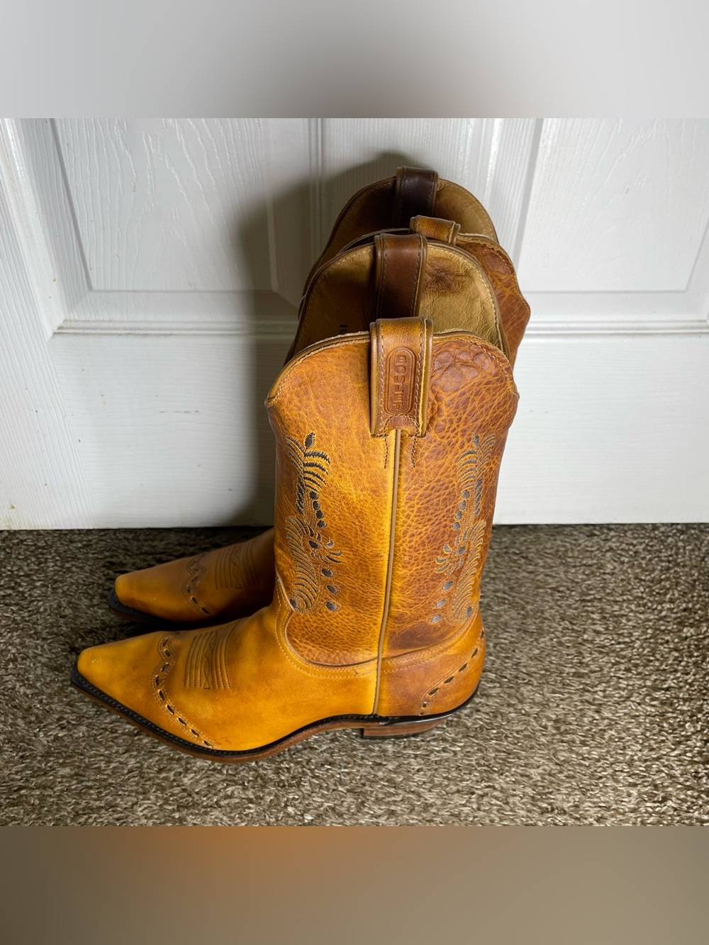 Boulet Canada Goodyear Welt Rodeo Collection Snip Toe Cowboy Boots 10 C Box⁠